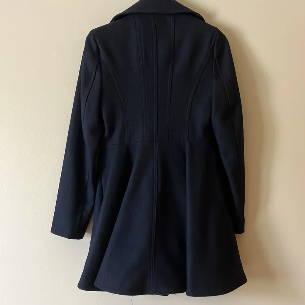 Laundry by Shelli Segal wool coat in dark navy - Picture 7 of 10